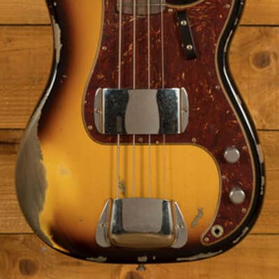 Fender Custom Shop Limited 63 Precision Bass - Heavy Relic Faded Aged 3-Tone Sunburst image 12
