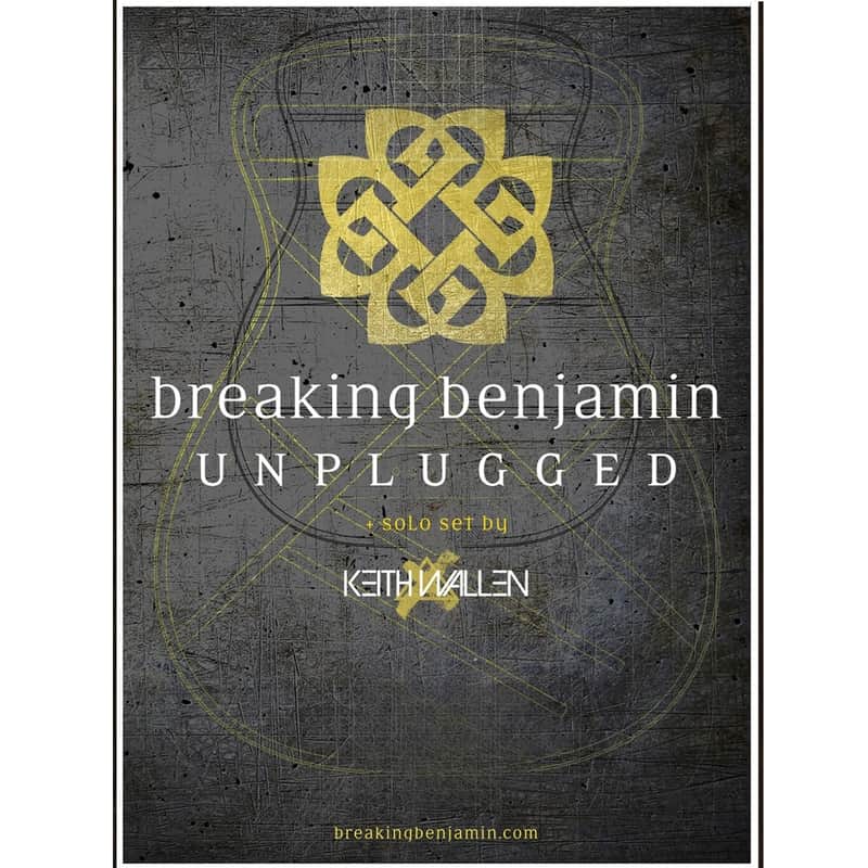 BREAKING BENJAMIN Unplugged Acoustic Tour 2024 Ltd Ed RARE New Poster! Hard Rock Alternative Metal Post Grunge image 1