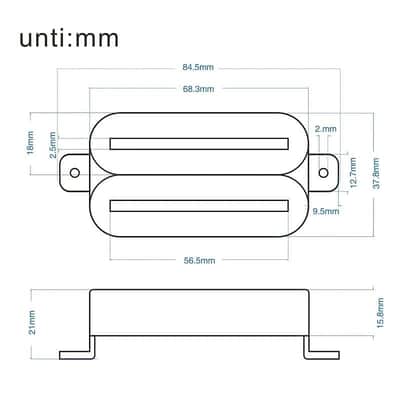Guitar Neck and Bridge Double Blades Humbucker Pickups Set image 2