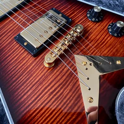 (2022) Gibson Custom Shop Dave Mustaine Signature Flying V EXP - Red Amber Burst image 5
