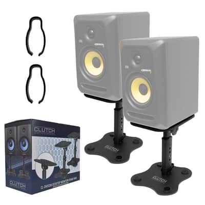 Adjustable Height Desktop Studio Monitor Speaker Stands Pair Heavy Duty Desk Mount Stands for Monitor Speakers image 2