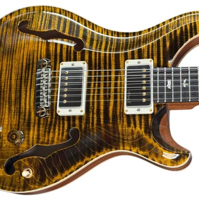 2025 PRS 40th Anniversary Hollowbody II Piezo One Piece 10-Top & Back! - Yellow Tiger image 4