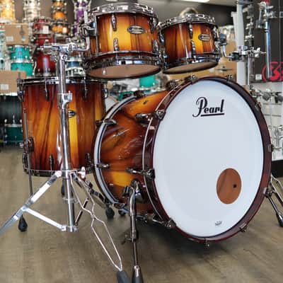 Pearl Limited Edition Masters Maple/Gum 4-Piece Shell Pack 10/12/16/22 (Gloss HoneyBurst over Brazilian Saman) image 1