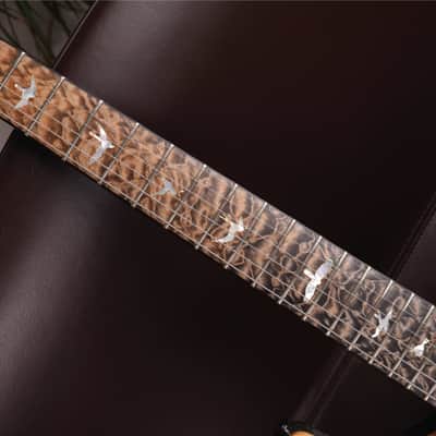 PRS RARE 2016 Private Stock DGT in Frostbite Fade w/Quilt Maple Top, Stained Quilt Maple Fretboard w/Ebony Binding, Flame Maple Neck, Swamp Ash Back with Matching Backplates, Black PRS Tremolo + Phase III Locking Tuners & MOP w/Paua Outline Bird Inlays image 15