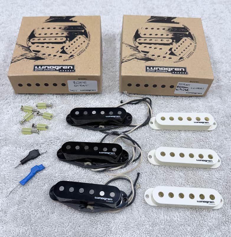 LUNDGREN BJFE Stratocaster set Black and extra off white covers / Free shipping / like new, 2025 image 1