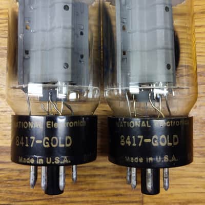 National Gold-Line (NOS) 8417 tubes/valves matched pair National 1978 image 2