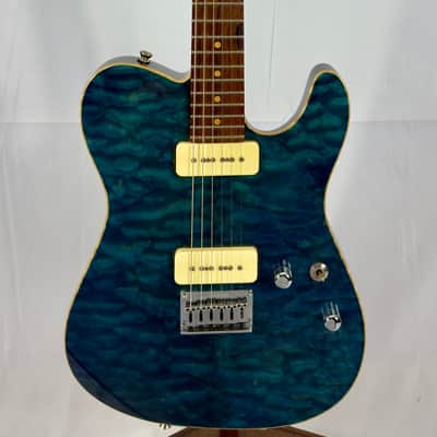 Tom Anderson Guitarworks Hollow Cobra 2000 - Deep Ocean Blue W/ Binding image 1