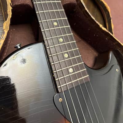 Vintage 1956 Gibson Les Paul Junior Sunburst w/Original Alligator Case All Original Bild 2