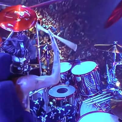 Tommy Lee's Motley Crue "Girls, Girls, Girls" Tour Pearl Free Floating Snare Drum. SIGNED! image 5