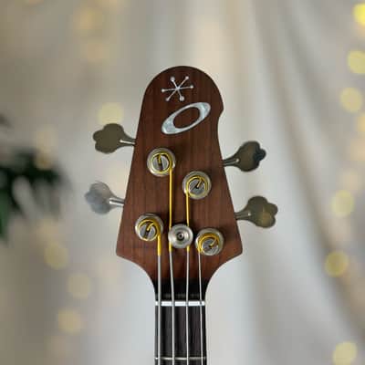Offbeat Guitars "Dorothy" 30" Short Scale Semi-Hollowbody Bass in Maple Syrup on Carved Top Spanish Cedar with Bookmatched White Pine Top, Nordstrand 51P4S Pickup, Leo Quan Badass Hardware image 6