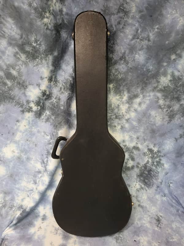 Vintage RARE 1965 Gibson or Martin Victoria Hard Shell Guitar Case 15 Inch Black Gold image 1