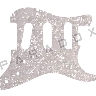 Custom Pickguard For 2000 - Present Made in America Fender Stratocaster Oversized Template with Burns Tri-Sonic Pickups - White Pearl/White/Black/White .090" image 1