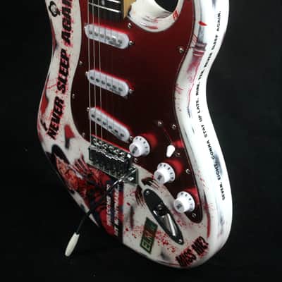 Custom Painted  and Upgraded Fender Squier CXS Strat With Matching Headstock-Aged and Relic'ed image 4