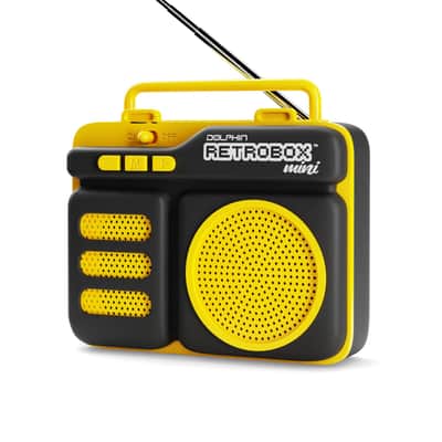 Dolphin RTX-10 Retrobox™ Mini Portable Bluetooth Radio Choose Colors - BLUE image 13