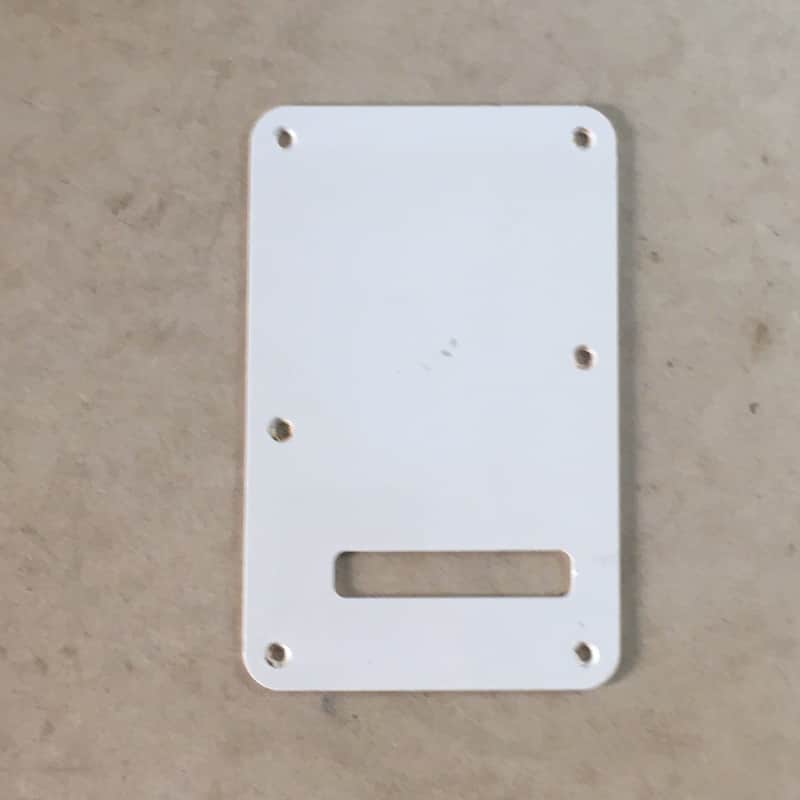 Vintage Fender Guitar Back Plate Tremolo Cover Strat 1 Ply Parchment NOS Relic image 1
