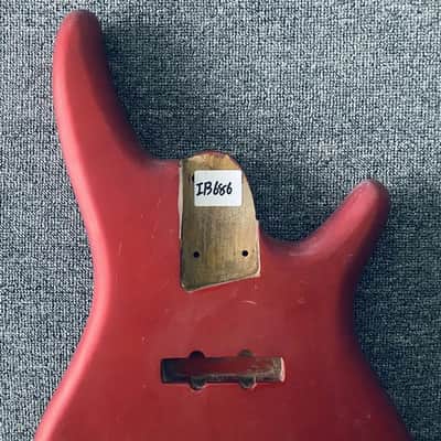 Solid Basswood 4 String Bass Body in Red image 8