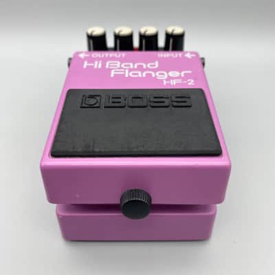 Boss HF-2 Hi Band Flanger (Made in Japan, Vintage Original box, Manual, Green Label) 1985 - 1989 - Pink image 6