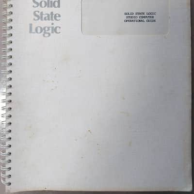 Solid State Logic (SSL) Studio Computer Original Operational Guide image 1