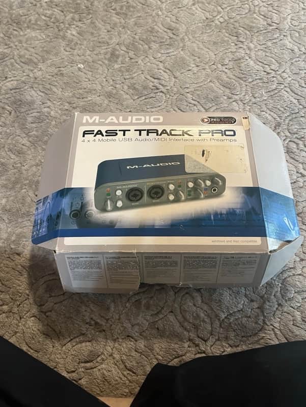 M-Audio Fast Track Pro USB Audio / MIDI Interface 2000s - Blue/Gray image 1