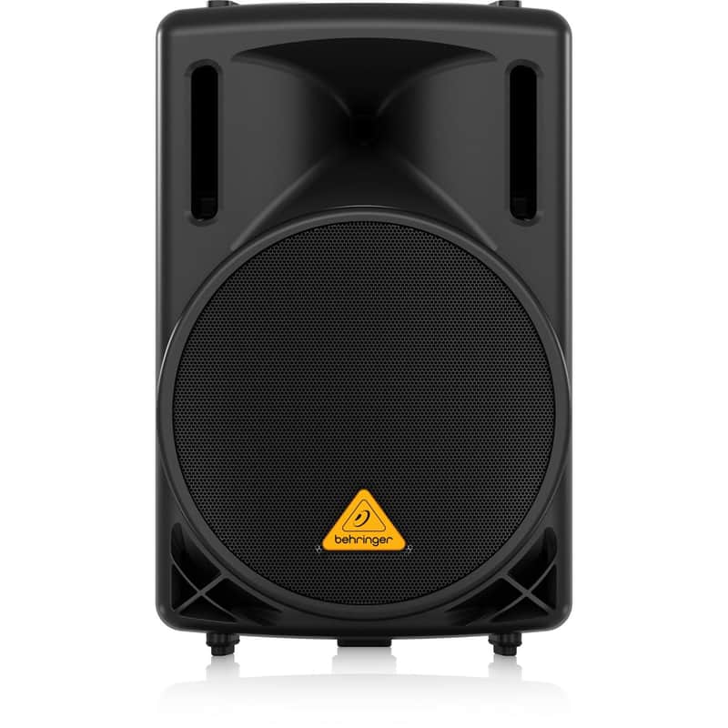 Behringer EUROLIVE 800 Watts 2-Way Passive PA Speaker with 12" Woofer and 1.75" Driver, Black with Height-Adjustable Speaker Stand with Carry Bag and Value Series XLR M to F Professional Microphone Cable - 25" image 1