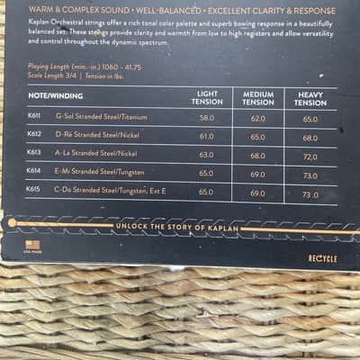 Kaplan K610 3/4H Double Bass Strings Double Bass 2026 image 2