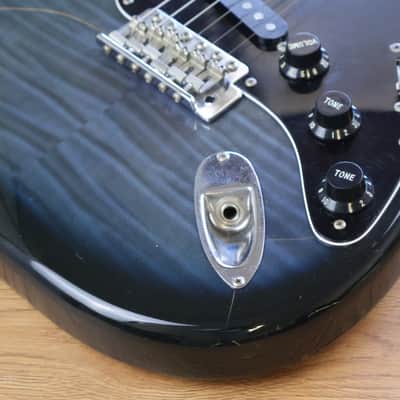 1992 Squier Japan SST-33 "Silver Series" Stratocaster (Blueburst Fotoflame) image 3