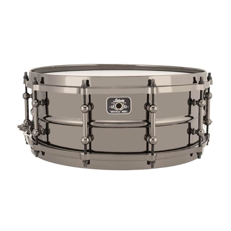 Ludwig 5.5x14" Universal Brass Snare Drum with Black Nickel Hardware image 1