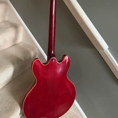 Left handed lefty Gibson Memphis '63 ES-335 Block 2015 - Sixties Cherry VOS image 8