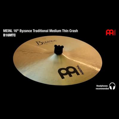 Meinl Byzance Traditional Medium Thin Crash Cymbal 16 image 2