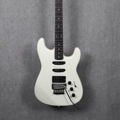 Squier 1980's Super Strat 1980-1989 with Locking Tremolo System  Pearl White image 1