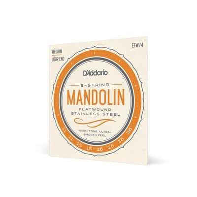 D'Addario Flatwound Stainless Steel Mandolin Strings, 11-36 image 1