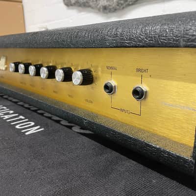 Marshall 1976 JMP Lead & Bass 100w Solid State Head Model #2195 Black image 5