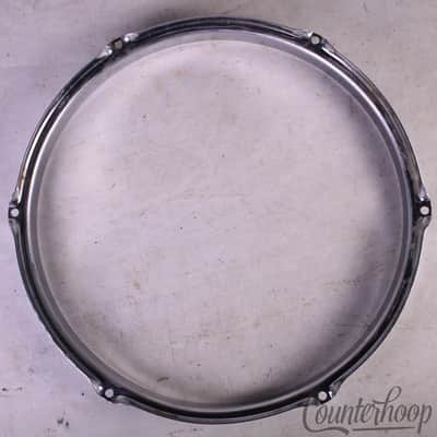 *Premier 13" Tom Drum Batter/Resonant Rim/Hoop Olympic UK Vintage 60s-70s Chrome image 4