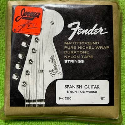Fender #2100 Set: Spanish Guitar Nylon Tape Wound Strings Late 1960's - Black image 1