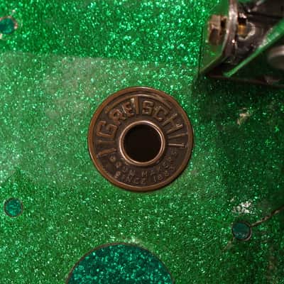 Gretsch 12/14/18/4x14" Round Badge Drum Set - 1950s Green Sparkle image 8