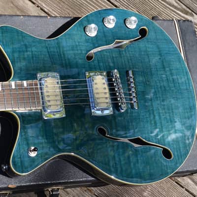 First Act Delia Semi-hollow body guitar - Model CE540 - Blue Green image 6