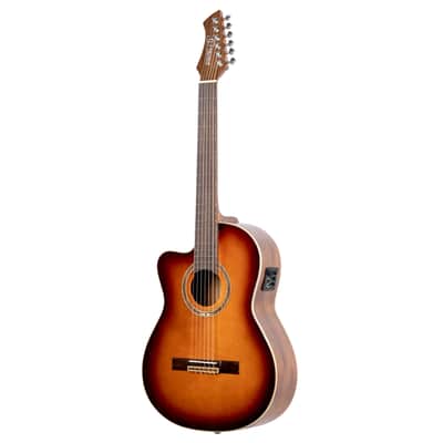 Ortega RCE238SN-FT-L Performer Series Solid Spruce Top Mahogany Neck Nylon 6-String Classical Acoustic-Electric Guitar w/Gig Bag For Left Hand Player image 2