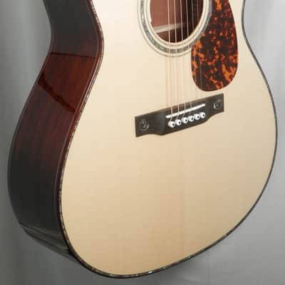 Larrivee Custom LV-10E Madagascar Rosewood Back & Sides, Moon Spruce Top, Dragon ,Vine-Vase Cutaway image 8