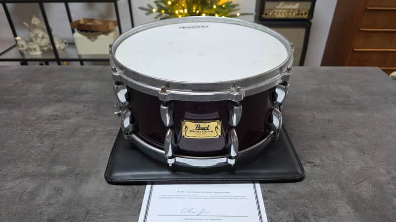 VINNIE PAUL'S PANTERA Studio Album Recording Pearl Masters Custom Snare Drum  - Masterworks Kit - Vinnie Paul Artist Owned Metal Memorabilia Dime Dimebag Darrell image 1