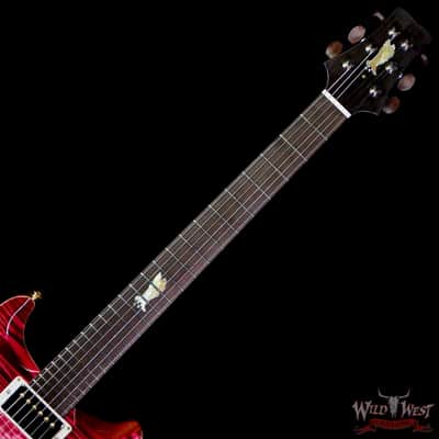 Paul Reed Smith PRS Private Stock # 11309 Santana Retro Flame Maple Top Brazilian Rosewood Fingerboard Raspberry Glow 8.00 lbs image 4