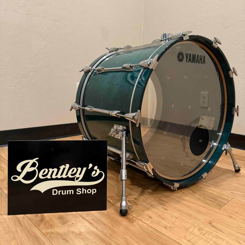 ~RARE!~ MIJ Yamaha Recording Custom 16x22 Bass Drum in Deep Aqua Stain Lacquer image 1