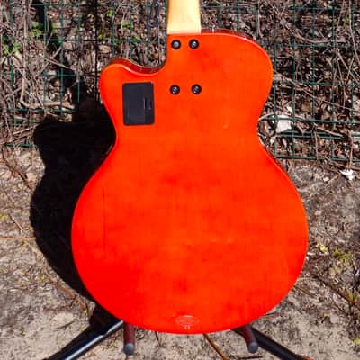 Rare Yamaha BEX4 Semi-Hollow Bass 2000 - Amber Orange - Signed by Billy Sheehan image 8
