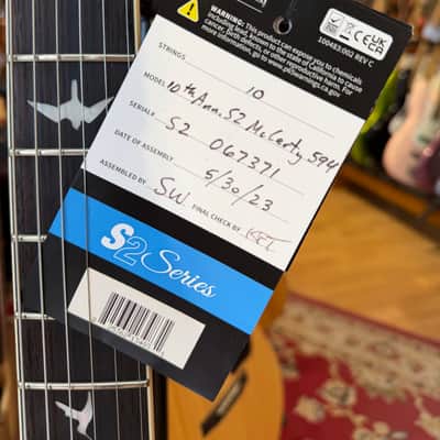 PRS S2 10th Anniversary McCarty 594 Black Amber image 5