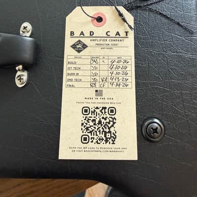 Bad Cat Mod Shop Black Cat 30 2-Channel 30-Watt Guitar Amp Head 2026 - Present - Various image 2