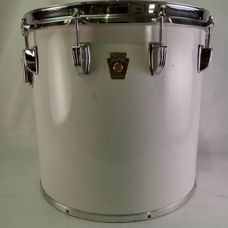 *Ludwig 13x14" Concert/Tenor Tom Drum White Cortex Wrap Vintage 80s Monroe Maple image 1
