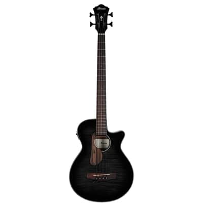 Ibanez AEGB25E Acoustic-Electric Bass, Transparent Black Burst Hi Gloss image 2