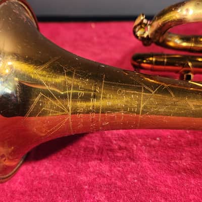 Antique 1930s King American Standard Cornet Brass w/ Carrying Case - RECENTLY SERVICED!! image 8