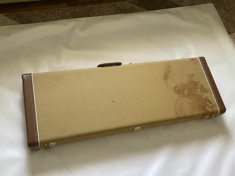 2004 G&G Fender USA Deluxe Stratocaster Telecaster 50th Anniversary Hardshell Guitar Case Orange Interior image 1