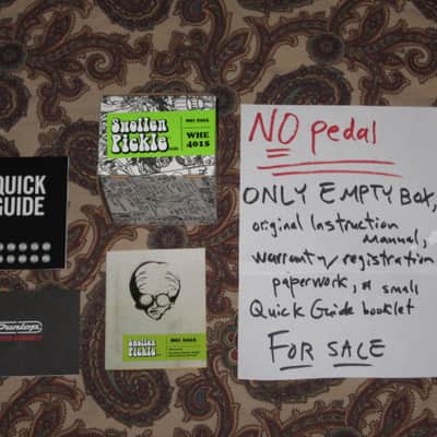 rarely handled, very clean genuine Way Huge by Jeorge Tripps EMPTY BOX w/ orig Instruction Manual & Warranty/Registration pw for Way Huge Swollen Pickle Jumbo Fuzz MkIIS (WHE-401S) (NO pedal) +orig small Way Huge/MXR/Dunlop Quick Guide booklet (from 2015) image 1