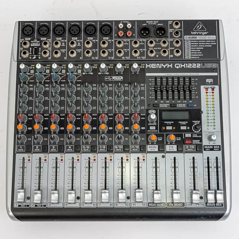 Behringer Xenyx QX1222USB 12-Channel Mixer USB FX EQ Compressor Interface image 1